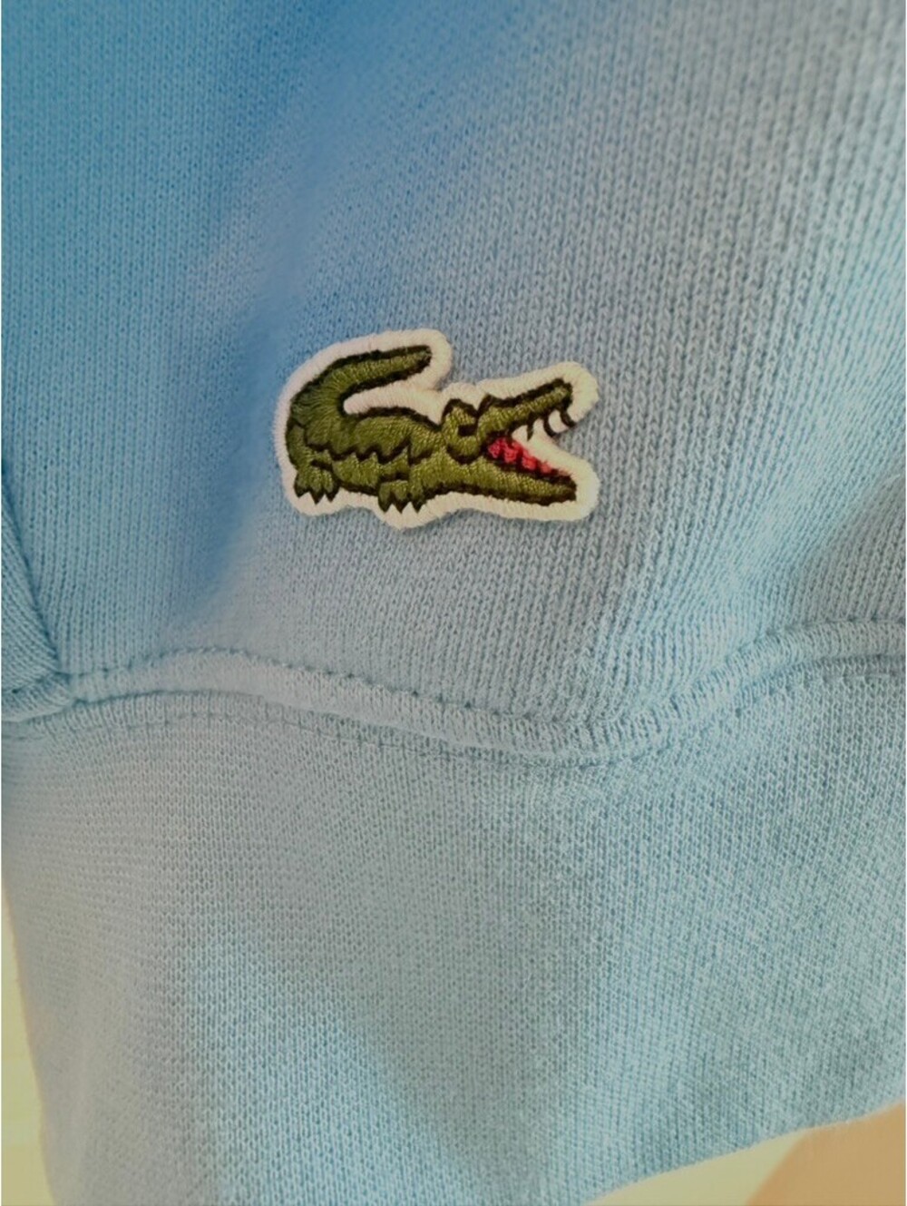 Lacoste Big Croc Logo Sweatshirt XL Blue Classic Fit French Luxury - Picture 3 of 6